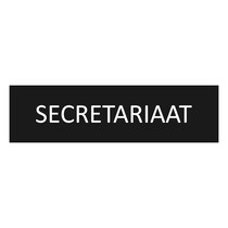Zwart aluminium deurbordje Secretariaat