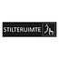 Zwart aluminium deurbordje Stilteruimte 165 x 45 mm - per 1 stuk