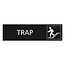 Zwart aluminium deurbordje Trap 165 x 45 mm - per 1 stuk