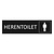 Zwart aluminium deurbordje Herentoilet