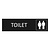 CombiCraft Zwart aluminium deurbordje Toilet