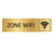 Goud aluminium deurbordje Free WiFi