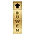 CombiCraft Goud aluminium deurbordje duwen staand