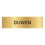Goud aluminium deurbordje duwen liggend 165 x 45 mm - per 1 stuk