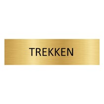 Goud aluminium deurbordje trekken liggend