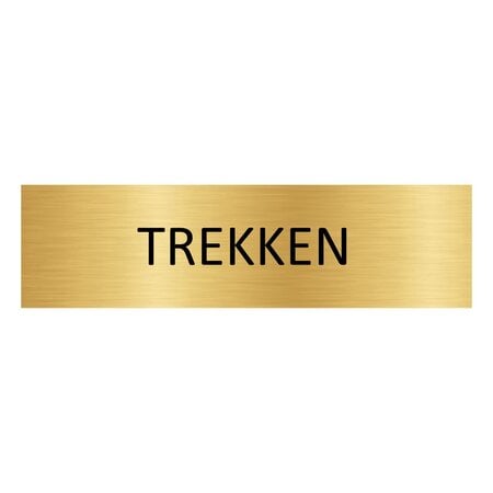 CombiCraft Goud aluminium deurbordje trekken liggend 165 x 45 mm - per 1 stuk