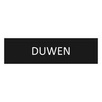 Zwart aluminium deurbordje duwen liggend