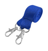 Blanco keycord of lanyard met bevestigingsclips blauw - per stuk