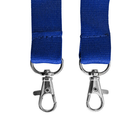 CombiCraft Blanco keycord of lanyard met bevestigingsclips blauw - per stuk