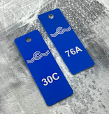 CombiCraft Aluminium sleutellabel 25x70mm met nummer en logo - per stuk