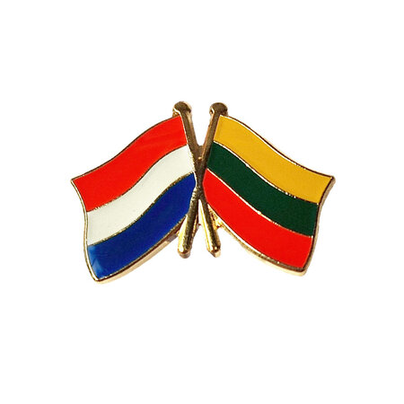 Vriendschapsspeld Nederland - Litouwen 20 x 15 mm - per 1 stuk