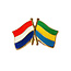 Vriendschapsspeld Nederland - Gabon 20 x 15 mm - per 1 stuk