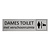 Zilver aluminium deurbordje Dames toilet met verschoonruimte