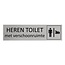 Aluminium deurbordje Heren toilet met baby verschoonruimte 165 x 45 mm - per 1 stuk