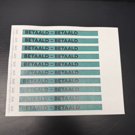 Restpartij: Betaald LaserBand polsbandjes 254x19mm - per 100 stuks
