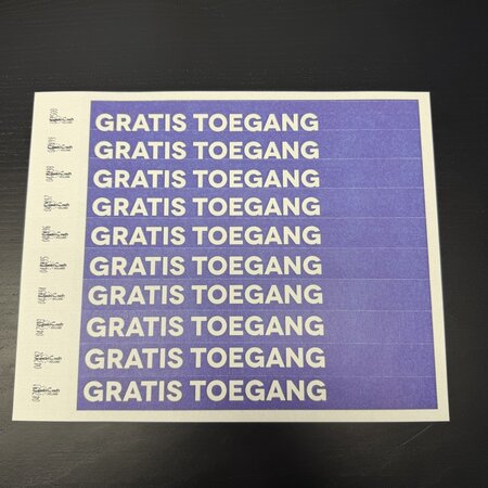 Restpartij: Gratis toegang LaserBand polsbandjes 254x19mm - per 100 stuks