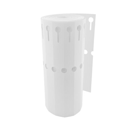 Sleufetiketten PVC op rol 200x20mm beschrijfbaar - per 1000 etiketten