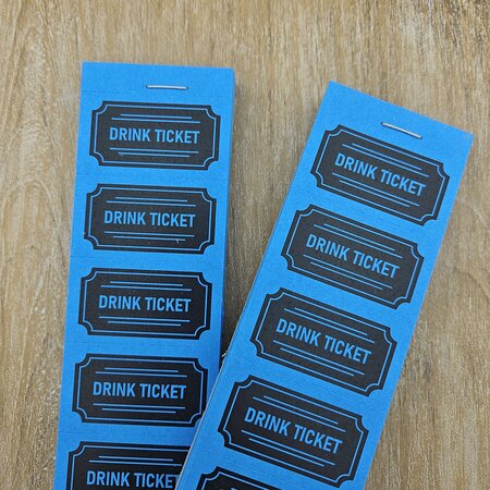 Consumptiebon in klassieke stijl met tekst drink ticket op strips - per 1000 bonnen