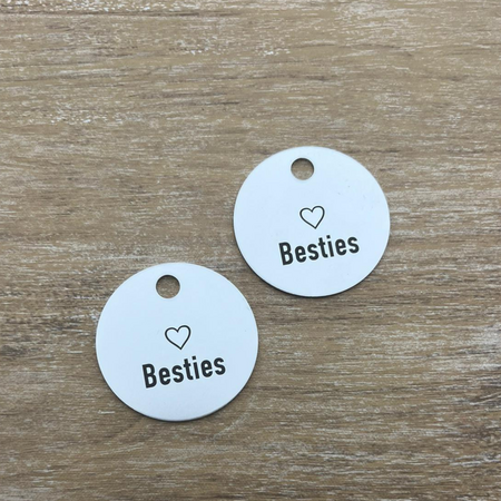 CombiCraft Aluminium sleutellabel met eigen tekst zilverkleurig - per stuk