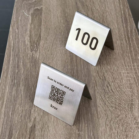 CombiCraft RVS tafelbordje van 50 x 50 mm met eigen ontwerp - per 1 stuk