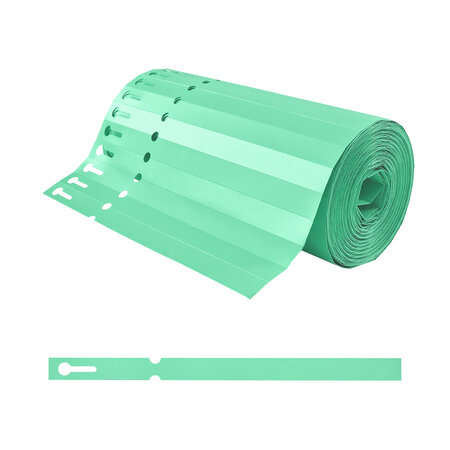 CombiCraft Sleufetiketten op rol 200x13mm beschrijfbaar groen - per 1000 etiketten