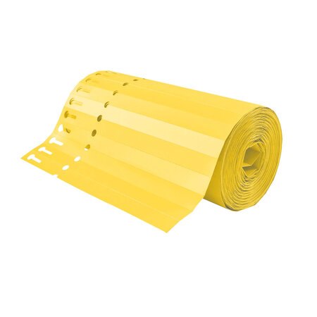 Sleufetiketten op rol 200x13mm beschrijfbaar geel - per 1000 etiketten