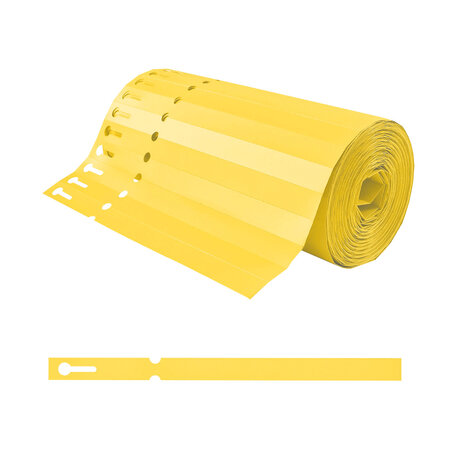 CombiCraft Sleufetiketten op rol 200x13mm beschrijfbaar geel - per 1000 etiketten