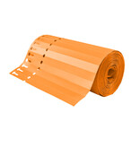 Sleufetiketten op rol 200x13mm beschrijfbaar oranje - per 1000 etiketten