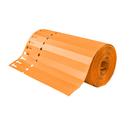 Sleufetiketten op rol 200x13mm beschrijfbaar oranje - per 1000 etiketten