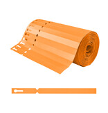 CombiCraft Sleufetiketten op rol 200x13mm beschrijfbaar oranje - per 1000 etiketten