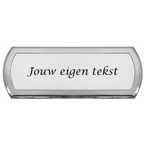 Aluminium naambordje Aqualina met tekst