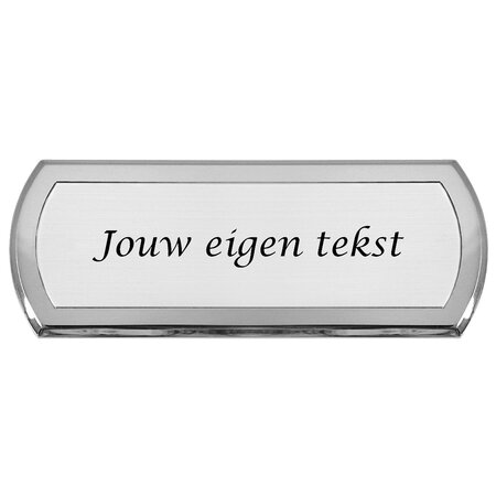 Aluminium naambordje Aqualina met tekst - per stuk