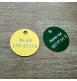 CombiCraft Aluminium sleutellabel met tekst en nummer - per stuk