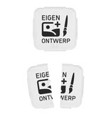 Transparante breekmunten met eigen ontwerp - per 1000 stuks