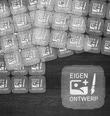 Transparante breekmunten met eigen ontwerp - per 1000 stuks