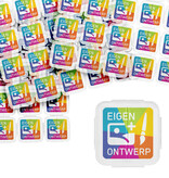 Transparante breekmunten met eigen ontwerp - per 1000 stuks