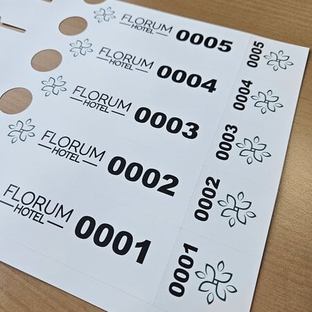 CombiCraft Sleufetiketten met eigen ontwerp en nummering 250x38mm met afscheurstrook - per 200 etiketten