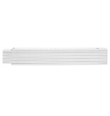 Blanco houten duimstok 2 meter wit - per stuk