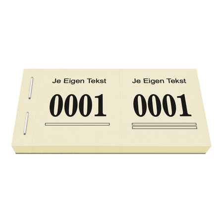CombiCraft Loterijboekjes Safe met eigen regel tekst - per 1000 nummers