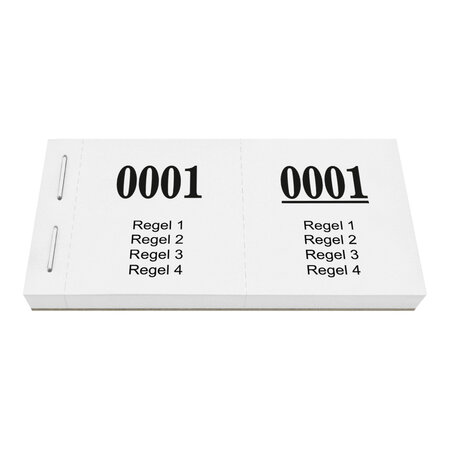 Lotenboekjes met 4 regels eigen tekst - per 1000 nummers
