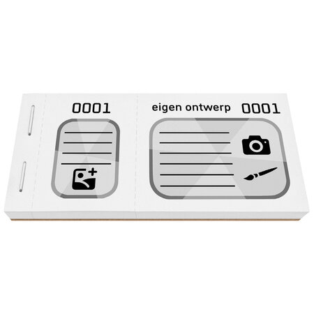 CombiCraft Grote loten met eigen ontwerp zwarte druk - per 600 lootjes