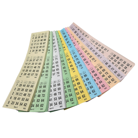 Bingo kaarten of bingo blaadjes - per set van 3000 kaarten
