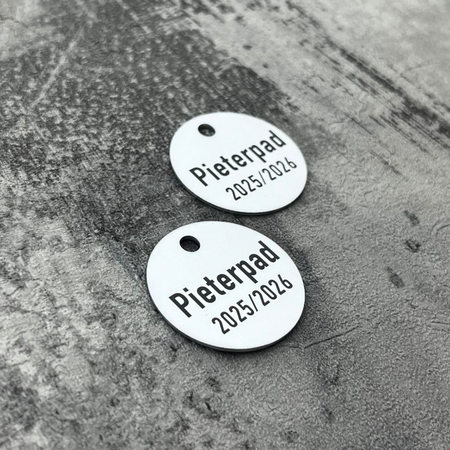 CombiCraft Aluminium sleutellabel met eigen tekst zilverkleurig - per stuk