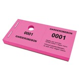 Garderobe kaartjes met ophanggat niet aansprakelijk - per 1000 kaartjes