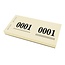 Cloakroom tickets met nummering - per 1000 tickets
