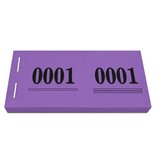 Cloakroom tickets met nummering - per 1000 tickets