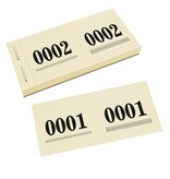 Cloakroom tickets met nummering - per 1000 tickets