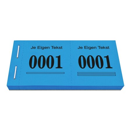 Garderobenummers met eigen regel tekst - per 1000 nummers