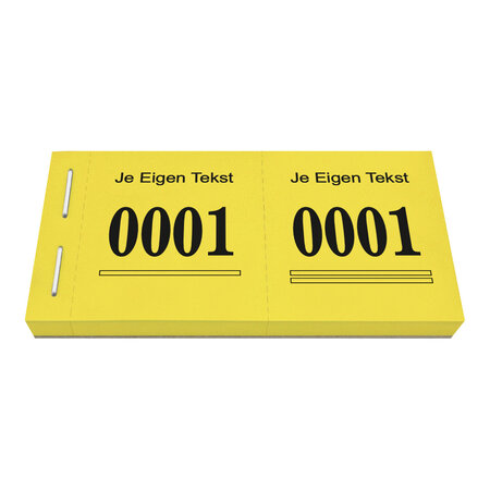 Garderobenummers met eigen regel tekst - per 1000 nummers