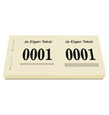 Garderobenummers met eigen regel tekst - per 1000 nummers